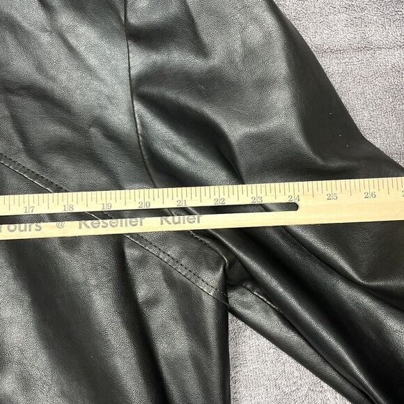 Volcom Faux Leather Riders Jacket Black Size XL Double Zipper - Picture 10 of 11